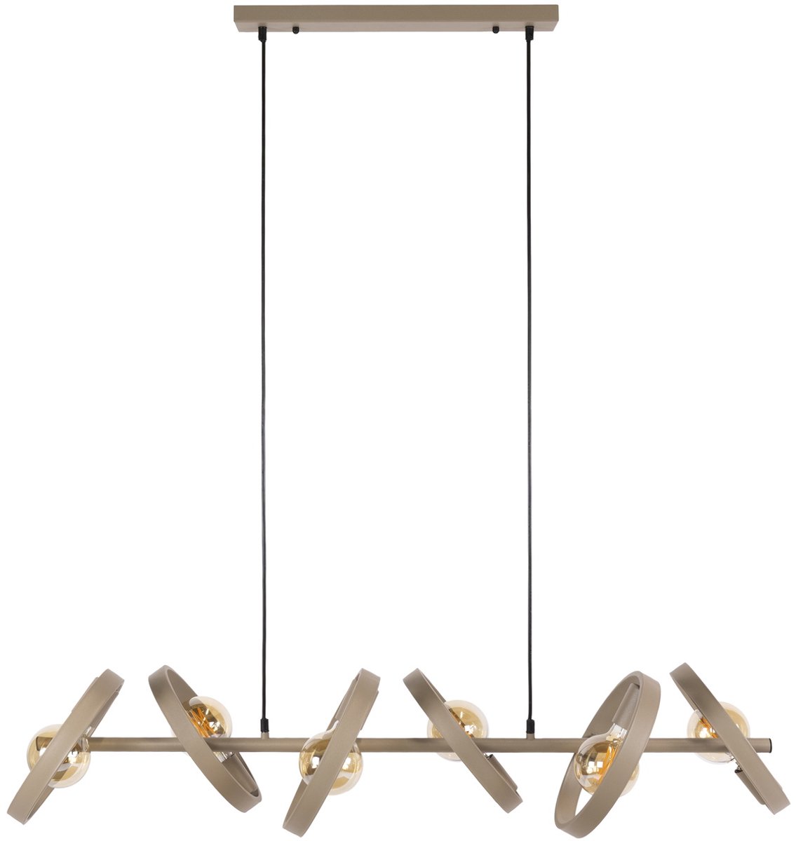 Giga Living Hanglamp Hover - Beige Metaal - 120x40x150cm