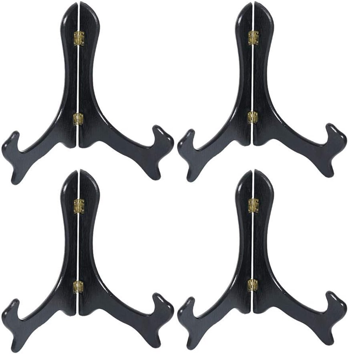 Zwarte Houten Displaystandaard voor Tafelkunst - Set van 4 6 Inch