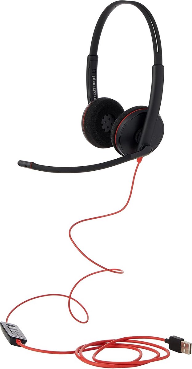Bedrade Headset Hoofdband voor Kantoor en Callcenter met USB Type-A - Zwart