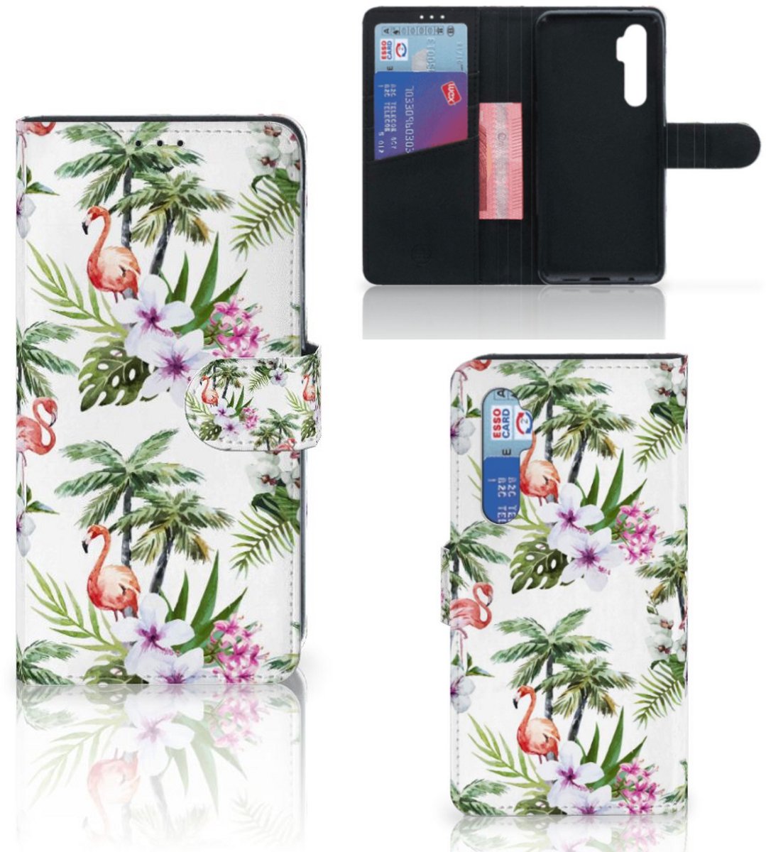 Xiaomi Mi Note 10 Lite Telefoonhoesje met Pasjes Flamingo Palms
