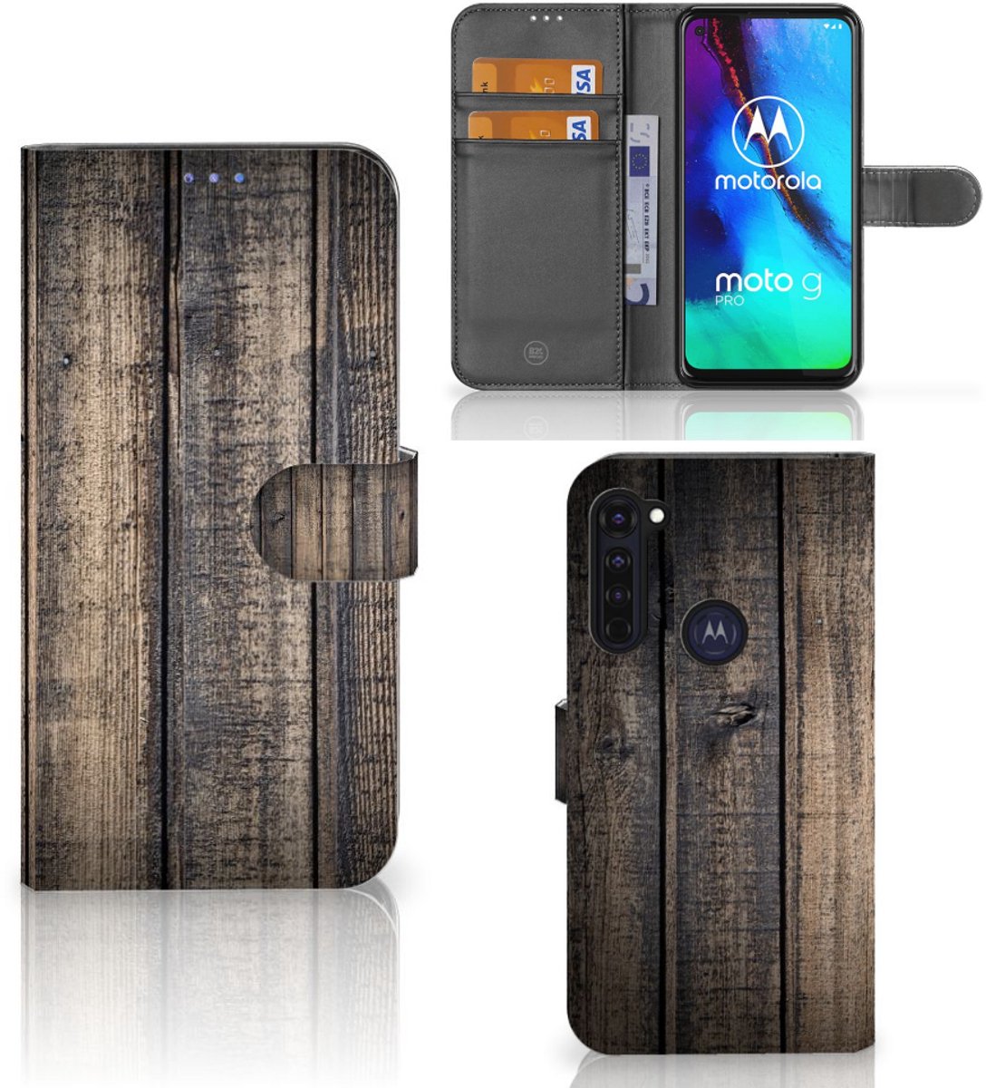 Motorola Moto G Pro Book Style Case Steigerhout