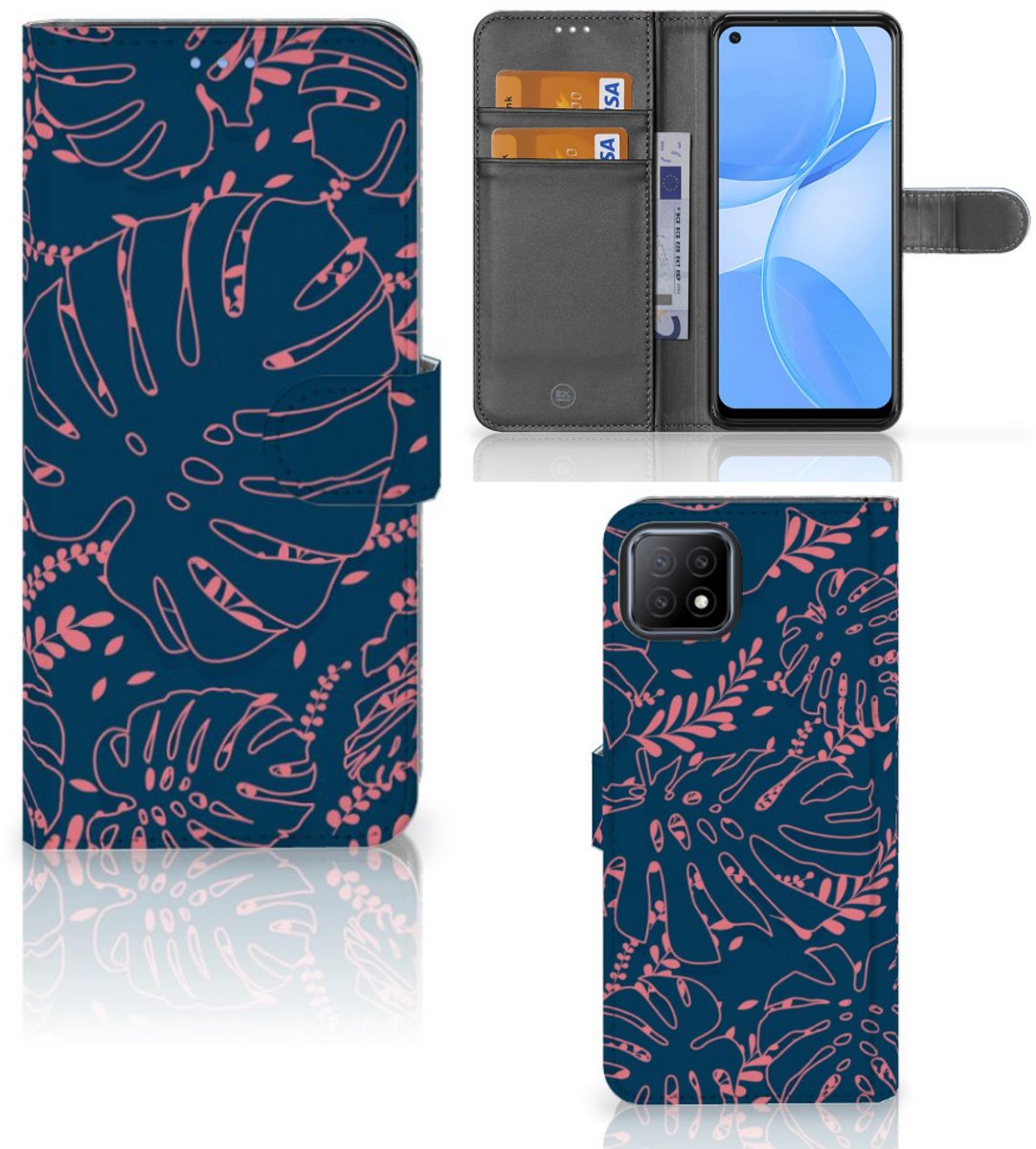OPPO A73 5G Hoesje Palm Leaves