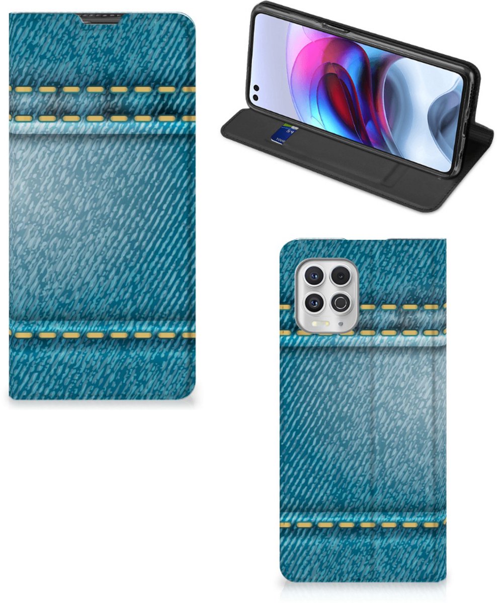 Motorola Moto G100 Hippe Standcase Jeans