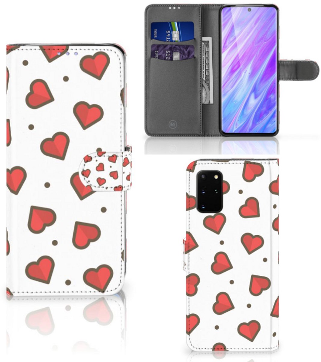 Samsung Galaxy S20 Plus Telefoon Hoesje Hearts