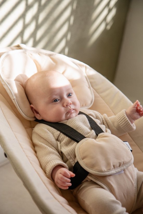 MamaLoes Noud - Elektrische Babyschommel - Baby Swing met Timer, Muziek, Bluetooth & Verstelbare Schommelsnelheid - Beige van Mamaloes — afbeelding 3