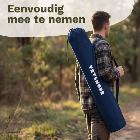 TRVLMORE Campingstoelen XXL - Opvouwbaar - 2-Pack - 160KG Draagvermogen - Incl. Draagtas - Klapstoel - Visstoel - Kampeerstoel - Vouwstoel - Blauw — afbeelding 4