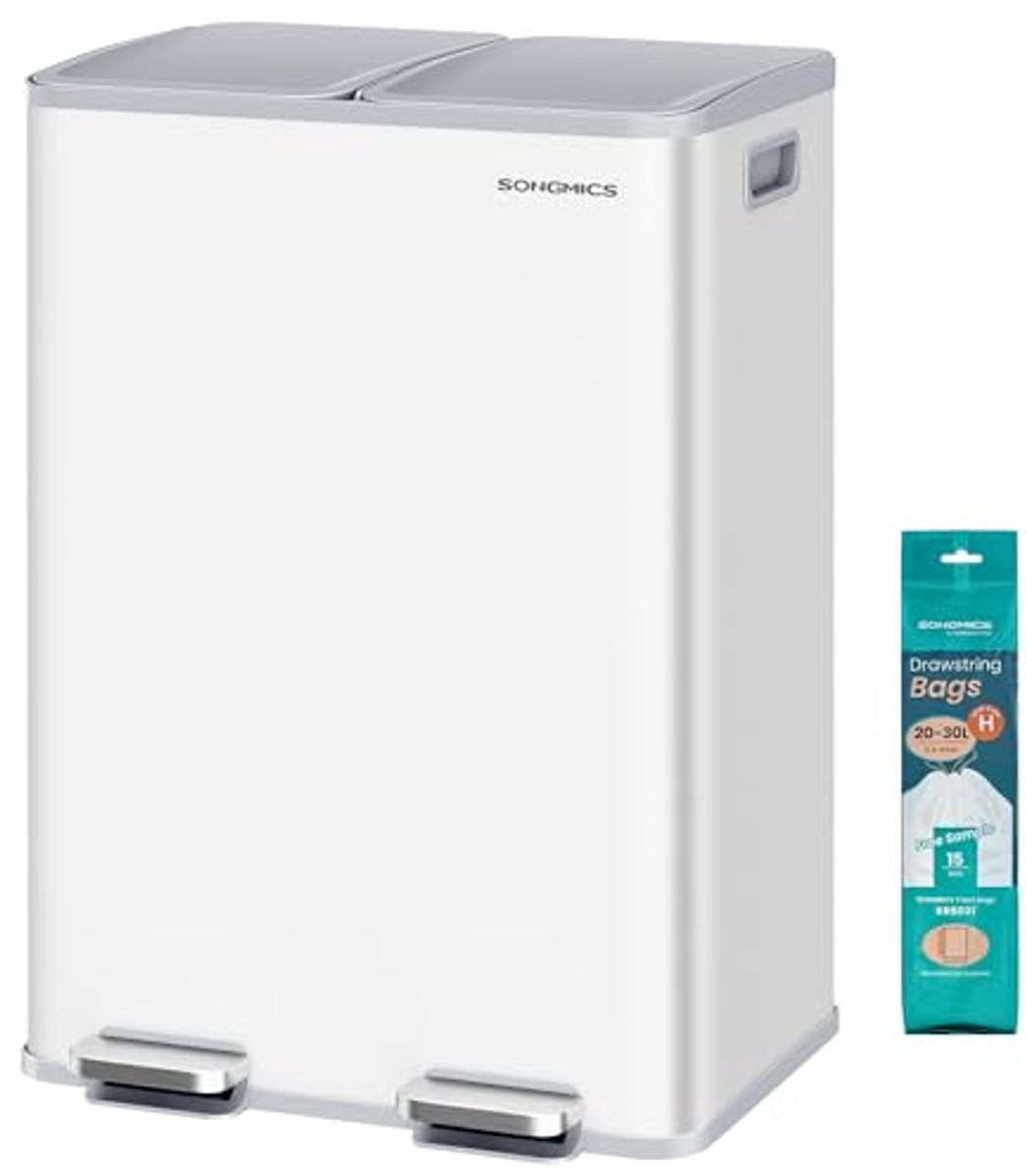 Afvalemmer voor Keuken - 2 x 30 Liter - Met Softclose Deksel