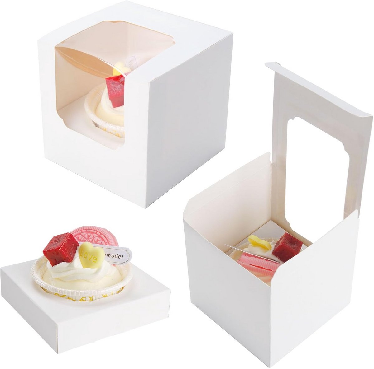 Cupcakebox voor 25 stuks met inzetstukken – Ideaal voor cupcakes en muffins