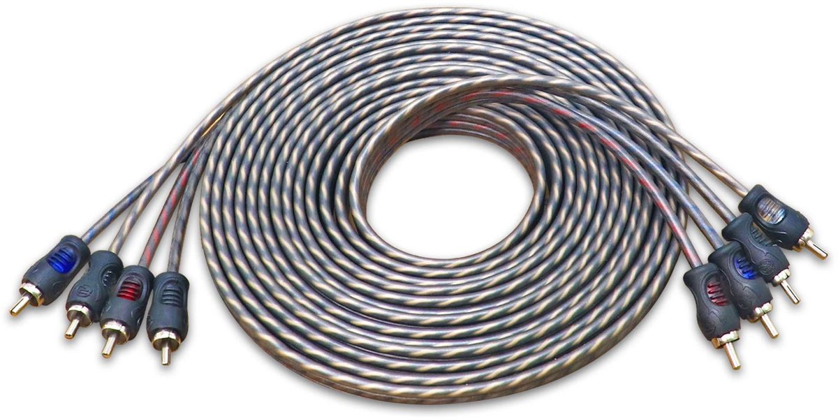 4 Kanaals RCA Audio Kabel 5.2m met Ruisonderdrukking