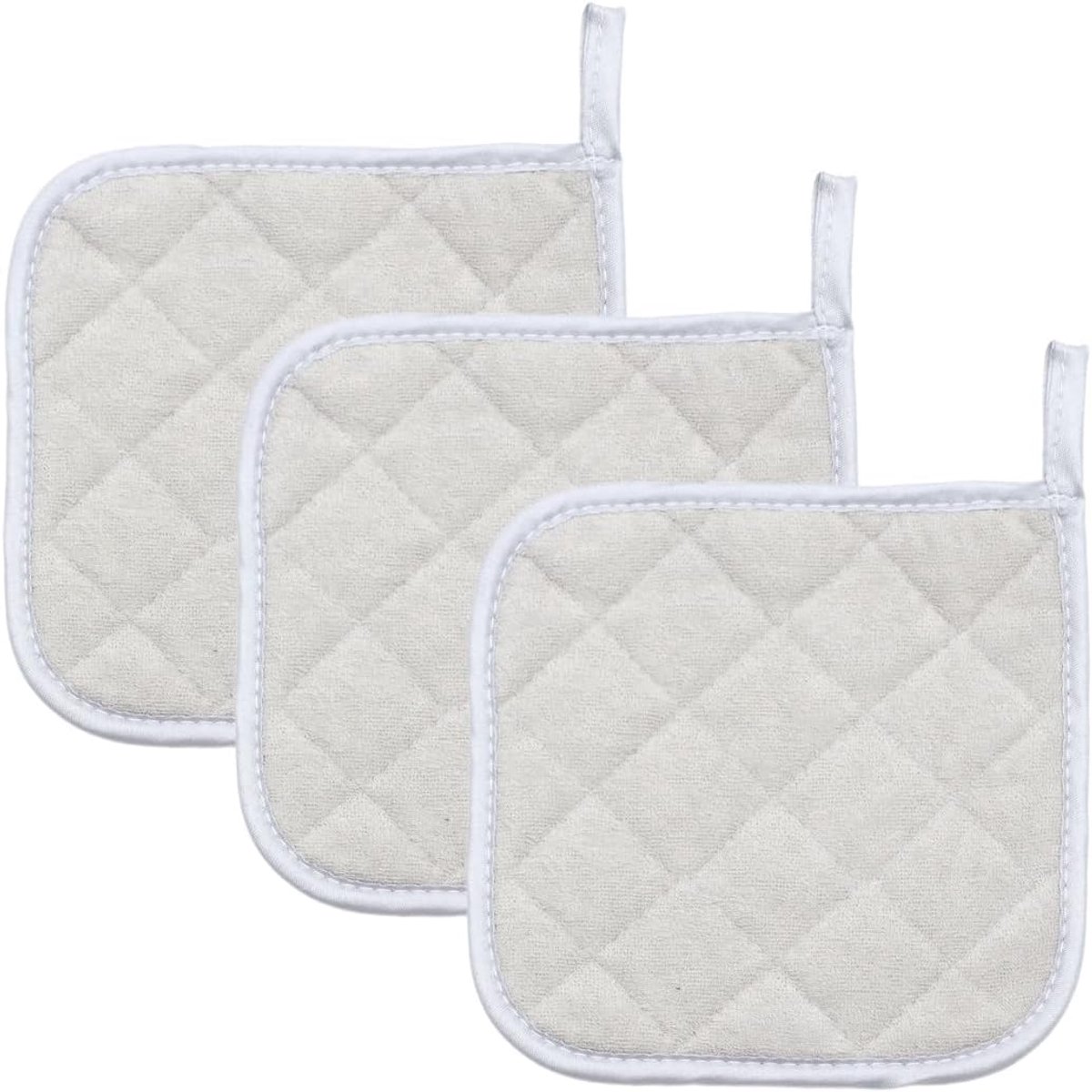 Hittebestendige Pannenlappen Set van 3 - 17 cm, Wasbare Keukenhulp voor Koken en Bakken