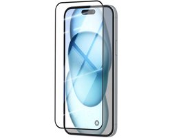 Force Case, Screenprotector geschikt voor iPhone 15 - Tempered Glass 3D Anti-Impact, Transparant