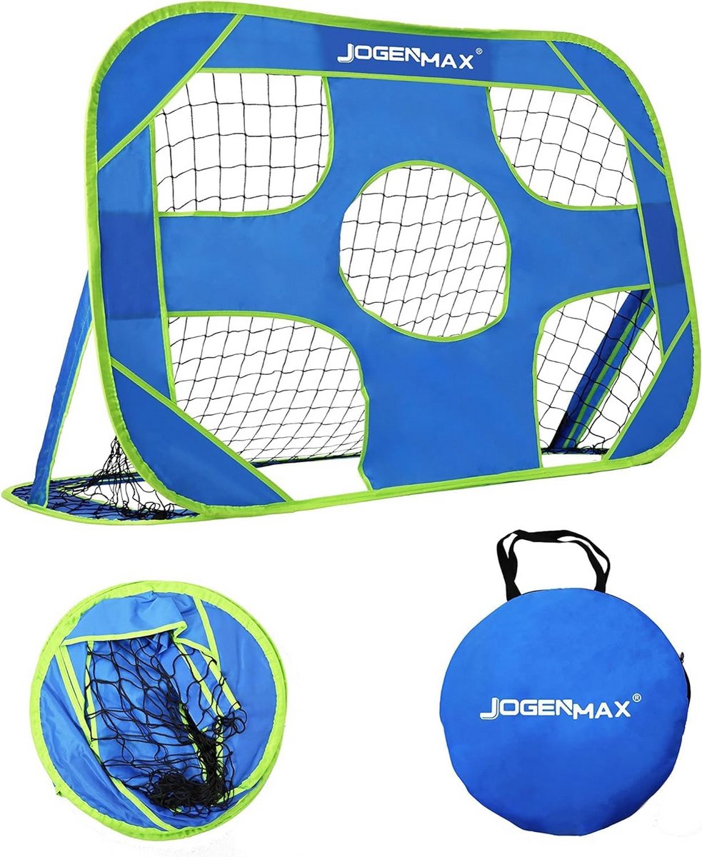 Pop-up Voetbaldoelen voor Kinderen - 2-in-1 Draagbaar Trainingsnet
