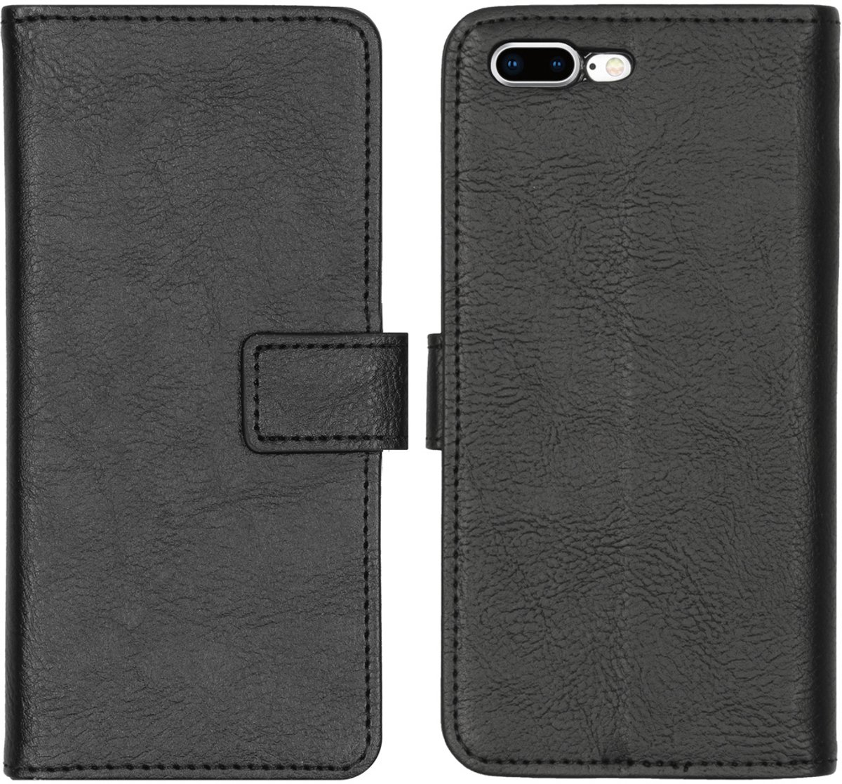 imoshion Hoesje - Geschikt voor Apple iPhone 8 Plus / 7 Plus - Luxe Bookcase - Zwart