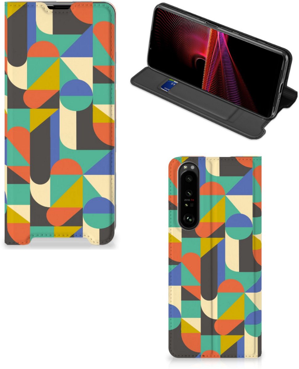 Sony Xperia 1 III Hoesje met Magneet Funky Retro