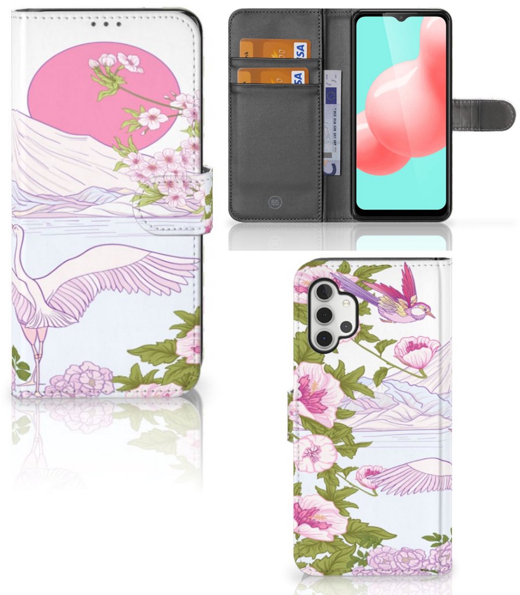 Samsung Galaxy A32 5G Telefoonhoesje met Pasjes Bird Standing