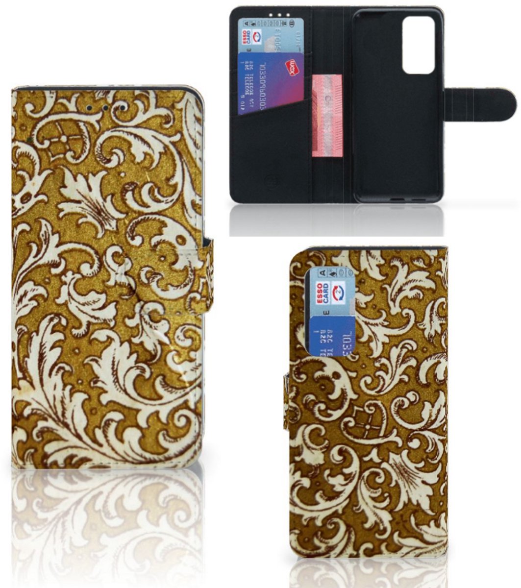 Wallet Case Huawei P40 Barok Goud