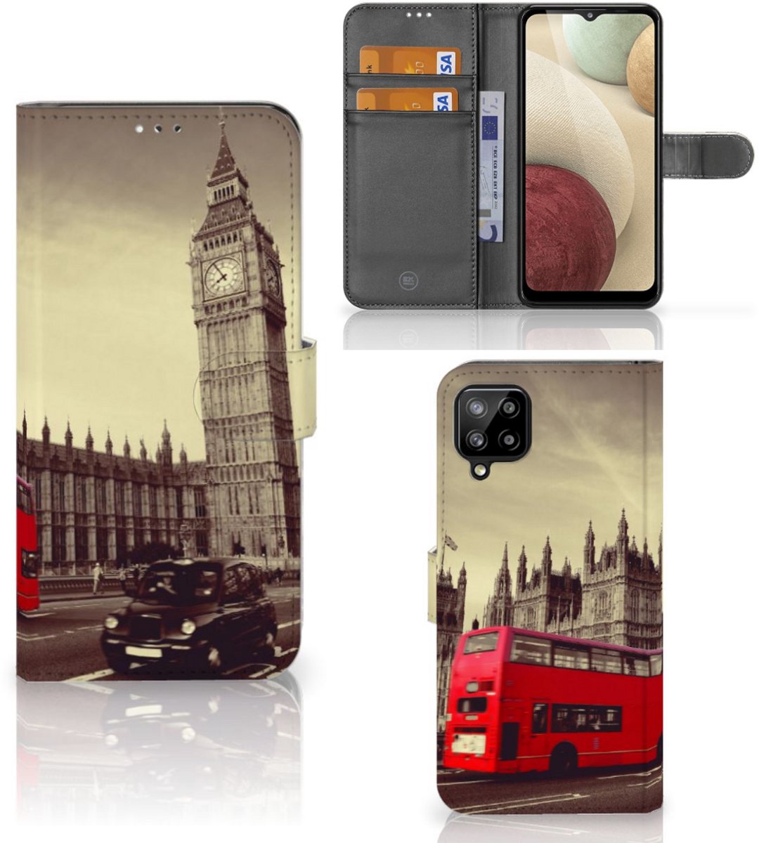 Boekhoesje voor Samsung Galaxy A12 Flip Cover Londen