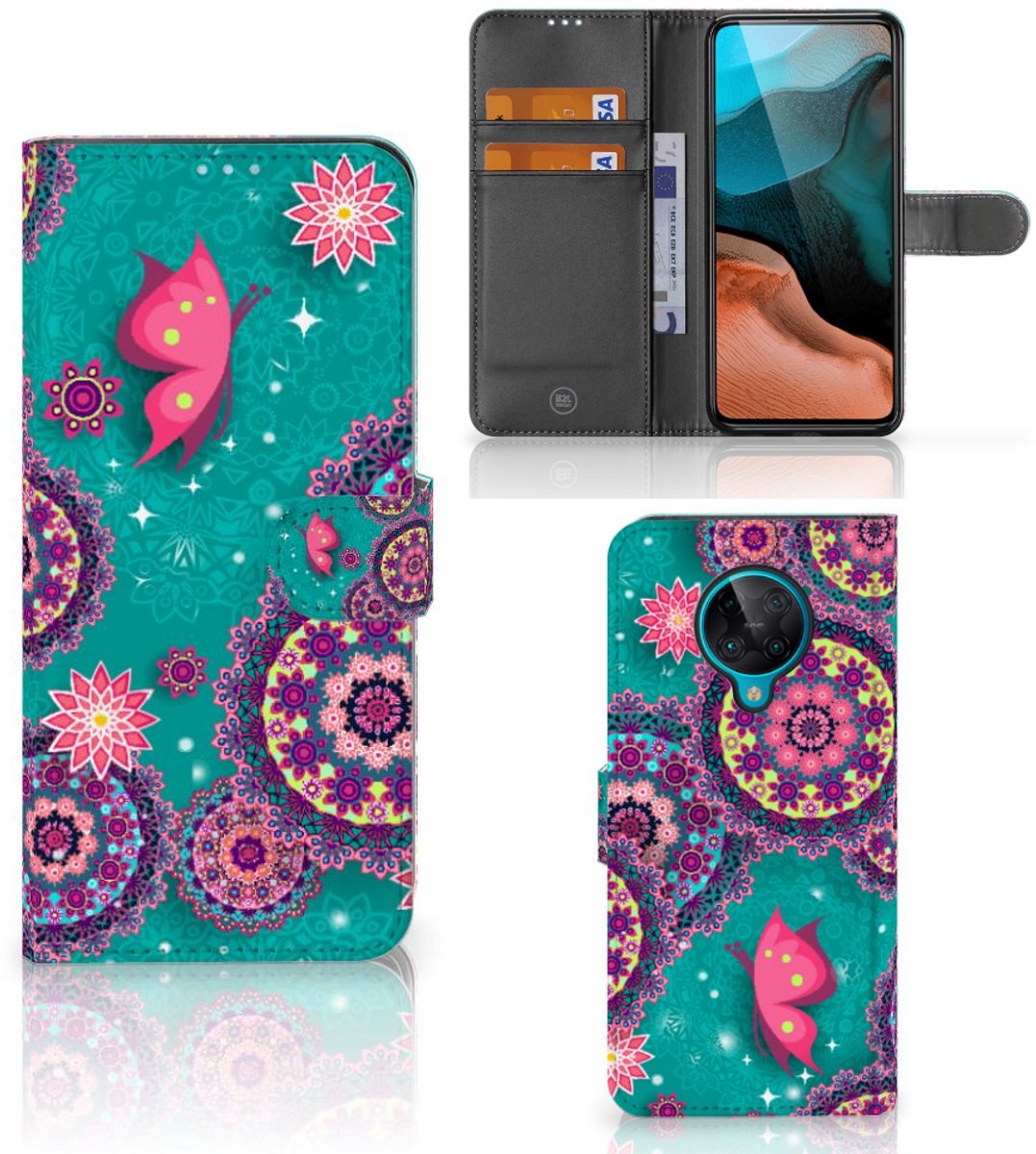Xiaomi Poco F2 Pro Hoesje Cirkels en Vlinders