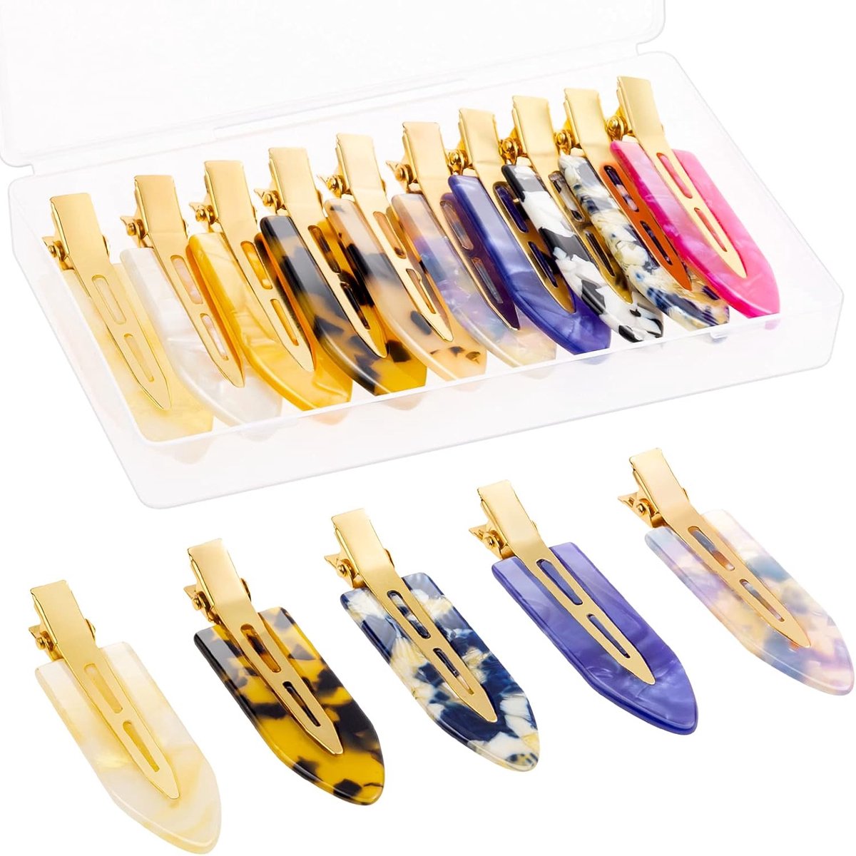 Naadloze haarspelden set van 10 stuks met opbergdoos voor haarstyling