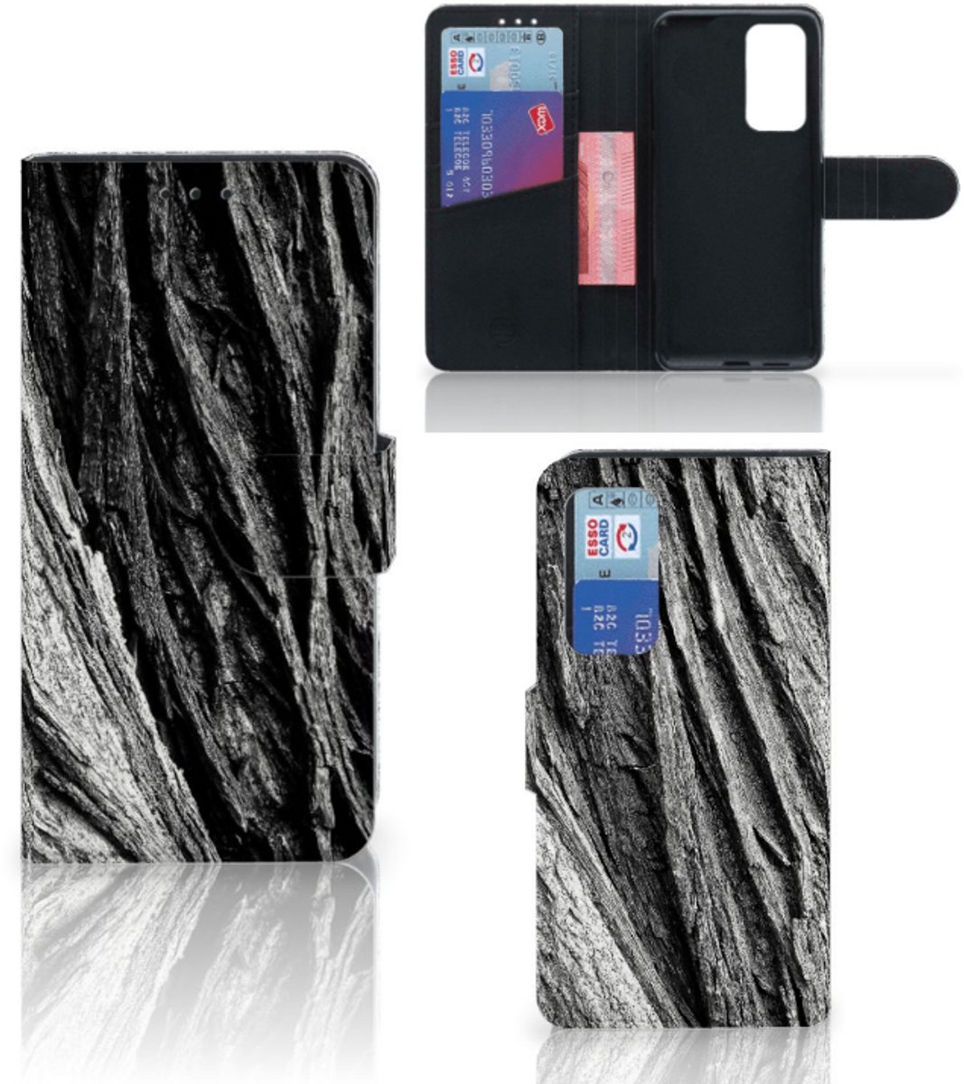 Book Style Case Huawei P40 Boomschors Grijs