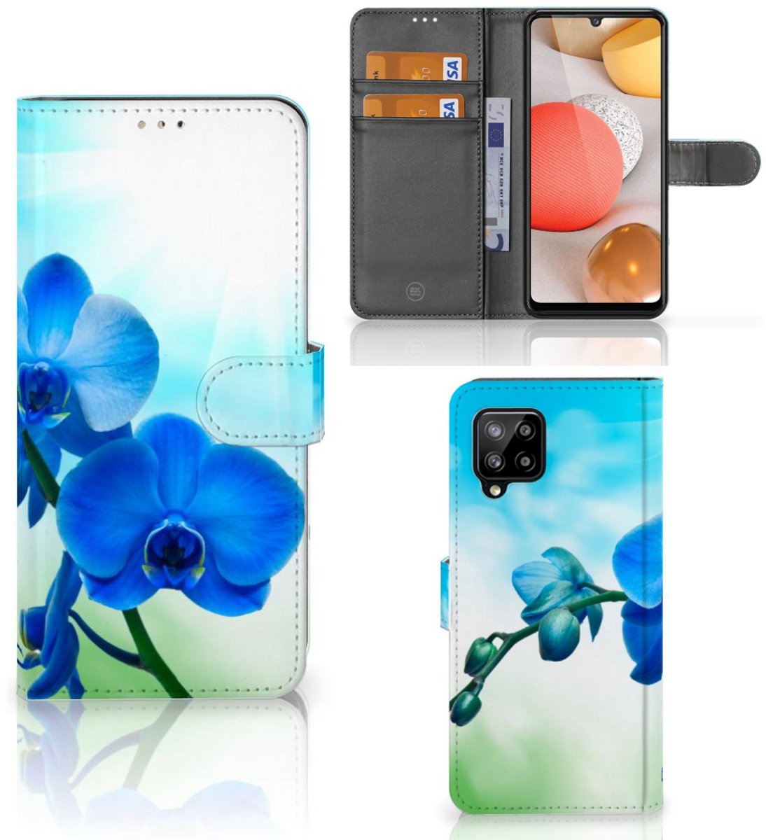 Samsung Galaxy A42 5G Hoesje Orchidee Blauw - Cadeau voor je Moeder
