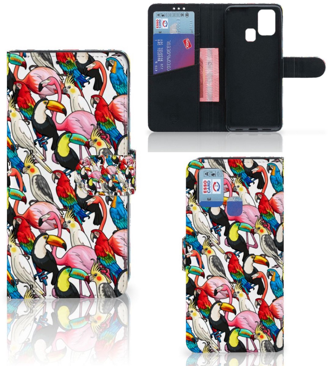 Samsung Galaxy M31 Telefoonhoesje met Pasjes Birds