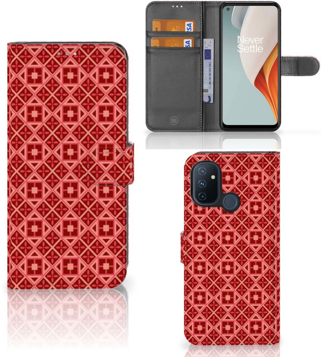 OnePlus Nord N100 Telefoon Hoesje Batik Rood