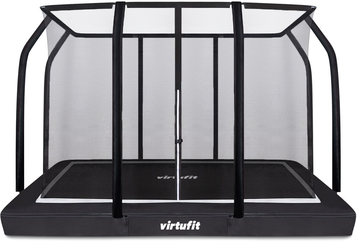 Bol.com VirtuFit Inground / Inbouw Trampoline met Veiligheidsnet - 244 x 366 cm - Incl. Beschermrand - Extra Veilig - Water- en ... aanbieding