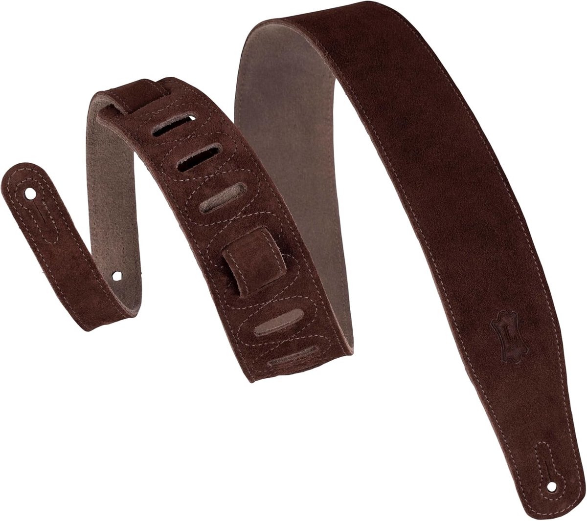 Gitaarband Suède Bruin 6,4 cm Breed