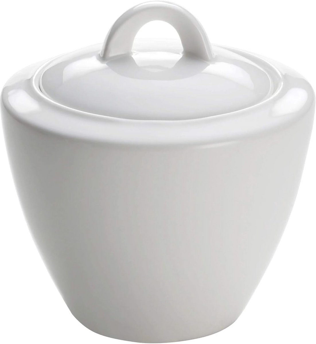Elegante Suikerpot met Deksel - Wit Keramiek - Vaatwasserbestendig
