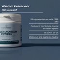 Naturecan Triple Magnesium Poeder in witte pot met blauw label. Tekst: 375 mg magnesium per portie, 120 porties per zak.