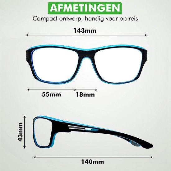 Travelhawk Zonnebril - Gepolariseerde Sportbril met UV400 Bescherming - Heren & Dames - Fietsen, Wandelen, Werk, Zwemmen & Wintersport - Fietsbril, Wielrennen & Sport - Blauw van travelhawk — afbeelding 3