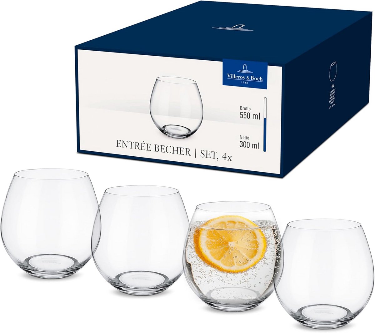Stemloze Appetizer Glazen (Set van 4) - Helder