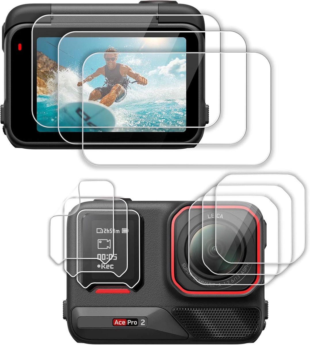 Gehard Glas & TPU Beschermfolie Set voor Camera Lens en Scherm - Krasbestendig 9H