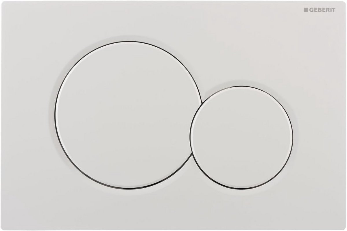 Witte bedieningsplaat Sigma01 voor Duofix en Kombifix