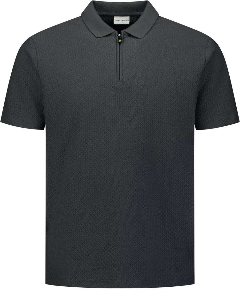Jacquard polo met rits