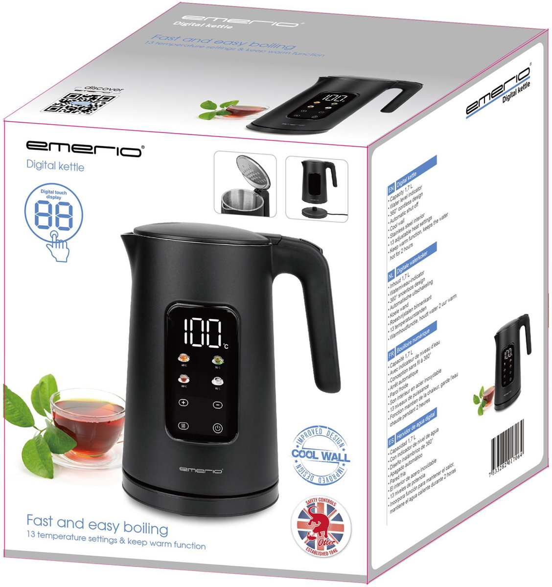 BEEM Tea Swich Waterkoker Met Temperatuurinstelling En 1,7 L Volume Temperatuurkeuze 40 100 C Temperatuurweergave Bereiding Van Babyvoeding Thee Snelkookfunctie Warmhoudfunctie 767069980