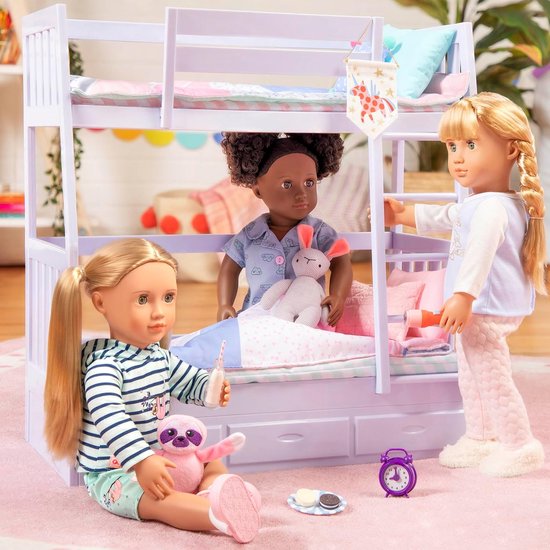 Pyjamaparty Pop van 46 cm met Blonde Haar en Groene Ogen - Speelgoed voor Kinderen vanaf 3 Jaar van Merkloos — afbeelding 5