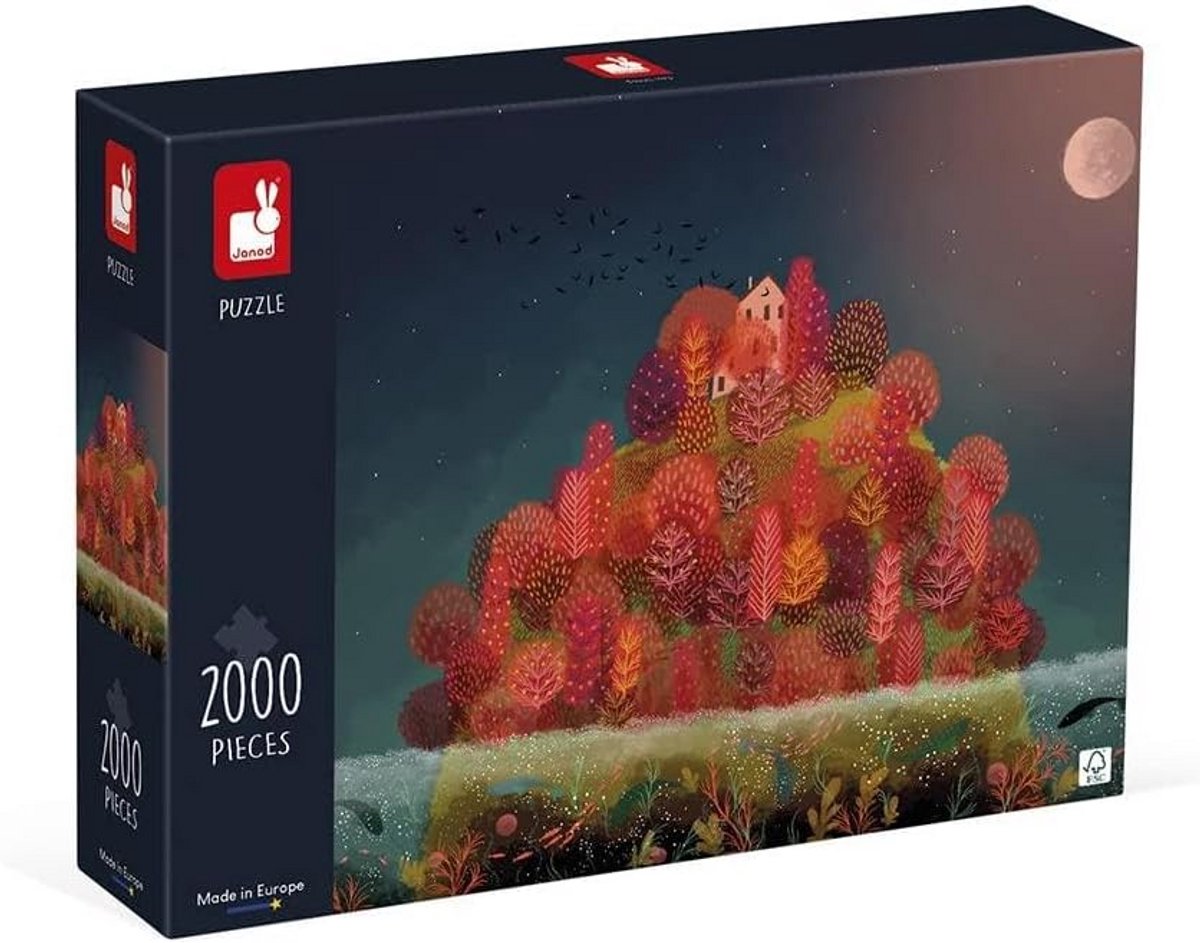 Puzzel 2000 stukjes - Herfst Rood - Geschikt voor Volwassenen en Kinderen - FSC-Geefcertificeerd en Duurzaam