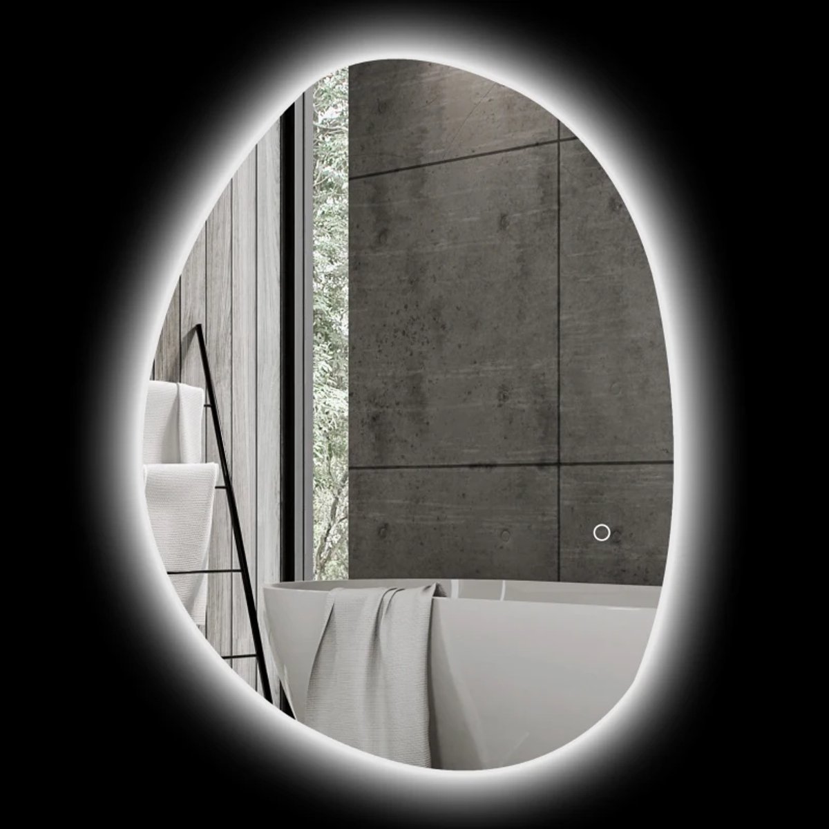 REDOM Badkamerspiegel - Ledverlichting En Instelbare Lichtkleur - Modern - Voor Badkamer - Glas - Zilver - 80 X 5 X 60 Cm