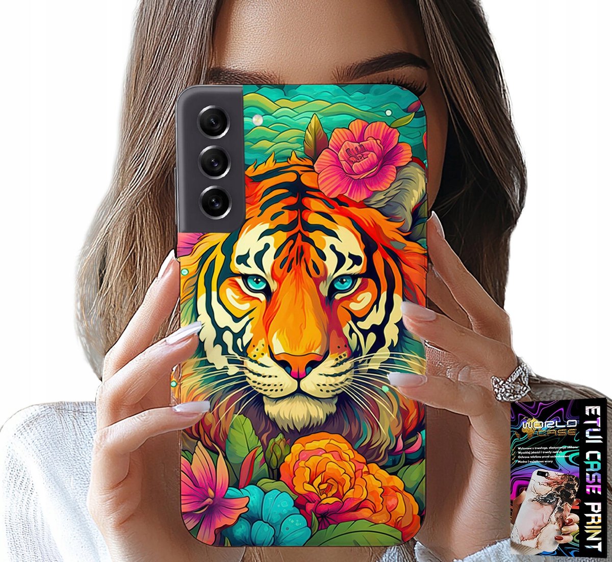 HOESJE VOOR SAMSUNG GALAXY S21 FE - DIERENPATROON TIJGERHOESJE