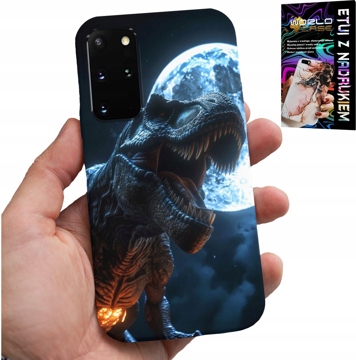 HOESJE VOOR SAMSUNG GALAXY S20 PLUS - DINO DINOSAURUS TYRANNOSAURUS COVER CASE