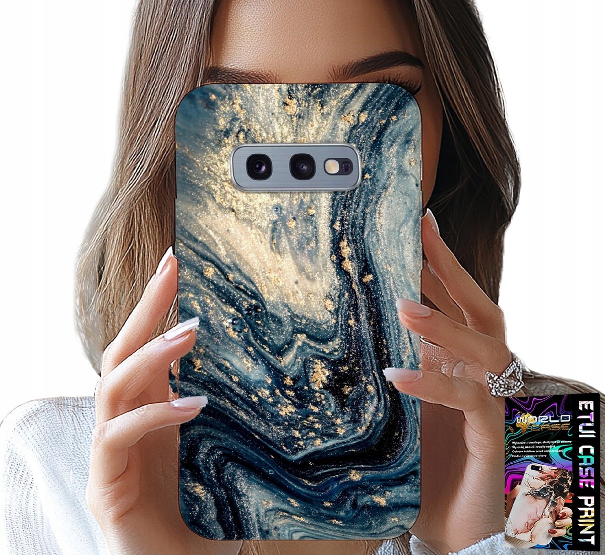 HOESJE VOOR SAMSUNG GALAXY S10E - ELEGANT STEENPATROON