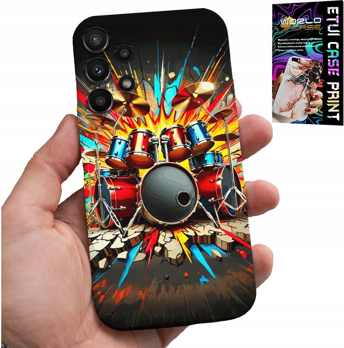 HOESJE VOOR SAMSUNG GALAXY A32 4G - ROCK DRUMS ROCK & ROLL + FILM