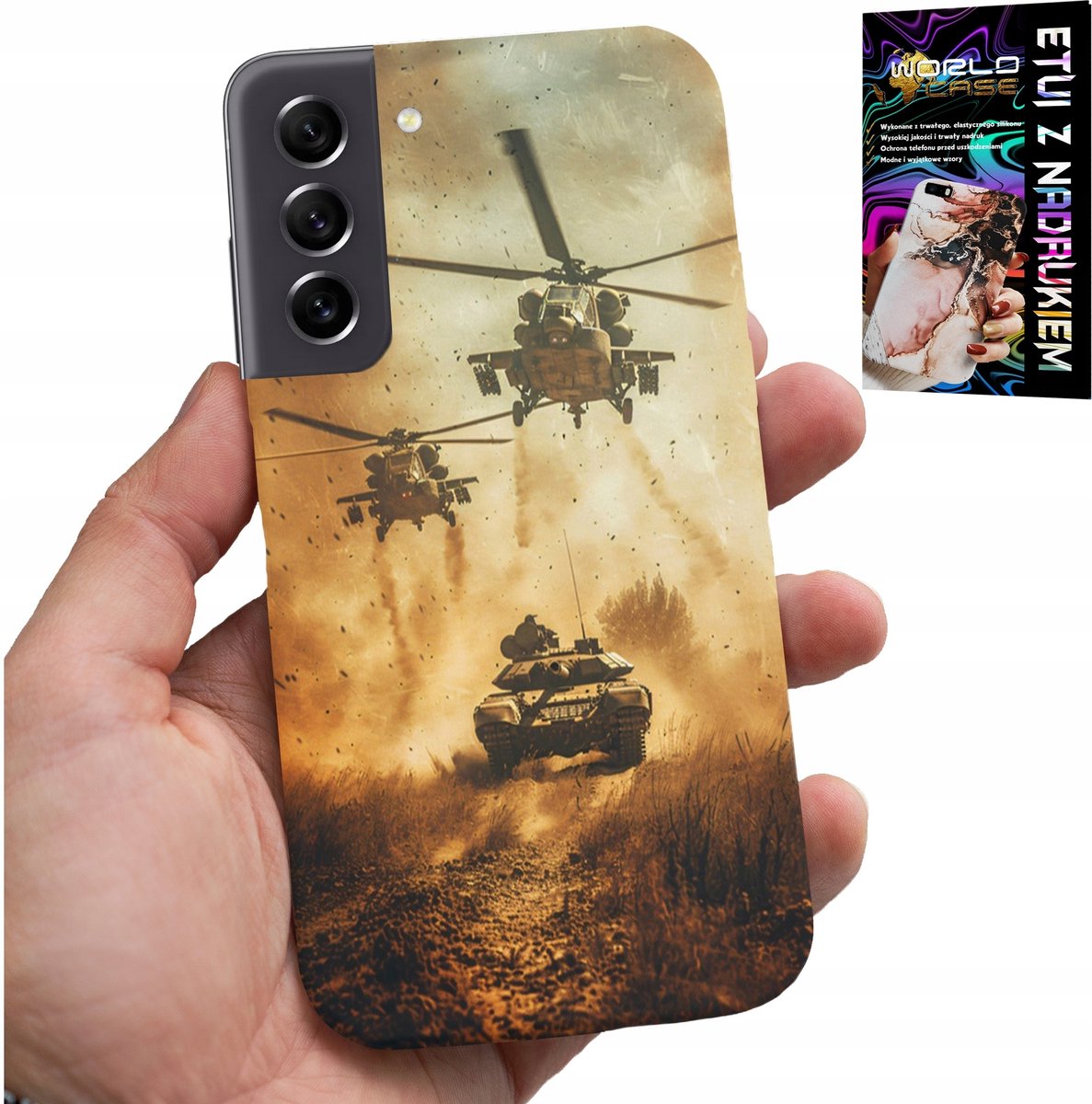 HOES VOOR SAMSUNG GALAXY S22 - MILITAIRE HELICOPTERTANK MILITAIRE KOFFER