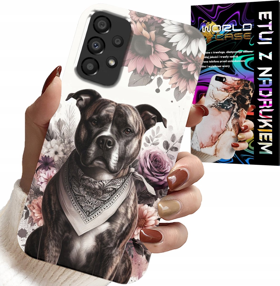 HOESJE VOOR SAMSUNG GALAXY A53 5G - ACHTERKANT MET PITBULL-MOTIEF