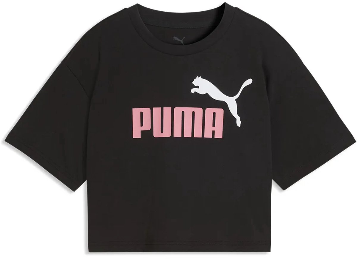 Puma Ess 2 Color Nº1 Lo T-shirt Met Korte Mouwen 15-16 Years Meisje Zwart