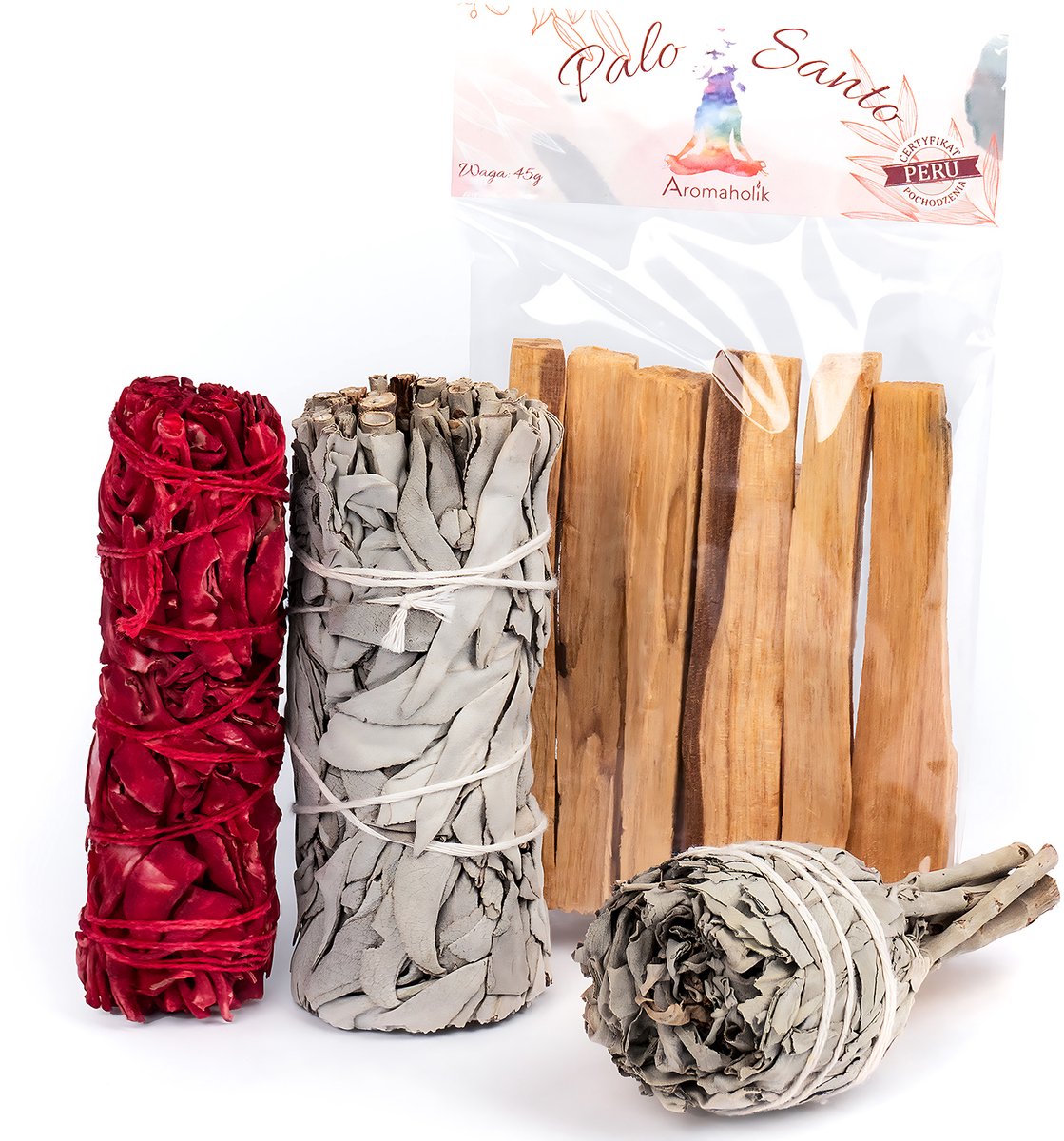 Aromaholik - Wierookset - Szałwia Biała - Palo Santo - Ceremoniële Reiniging