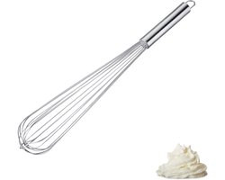 Westmark garde Pro – Stabiele garde van roestvrij staal voor eieren, deeg en sauzen – Praktische garde om op te kloppen, te roeren en te mengen – Zilver, 48 cm