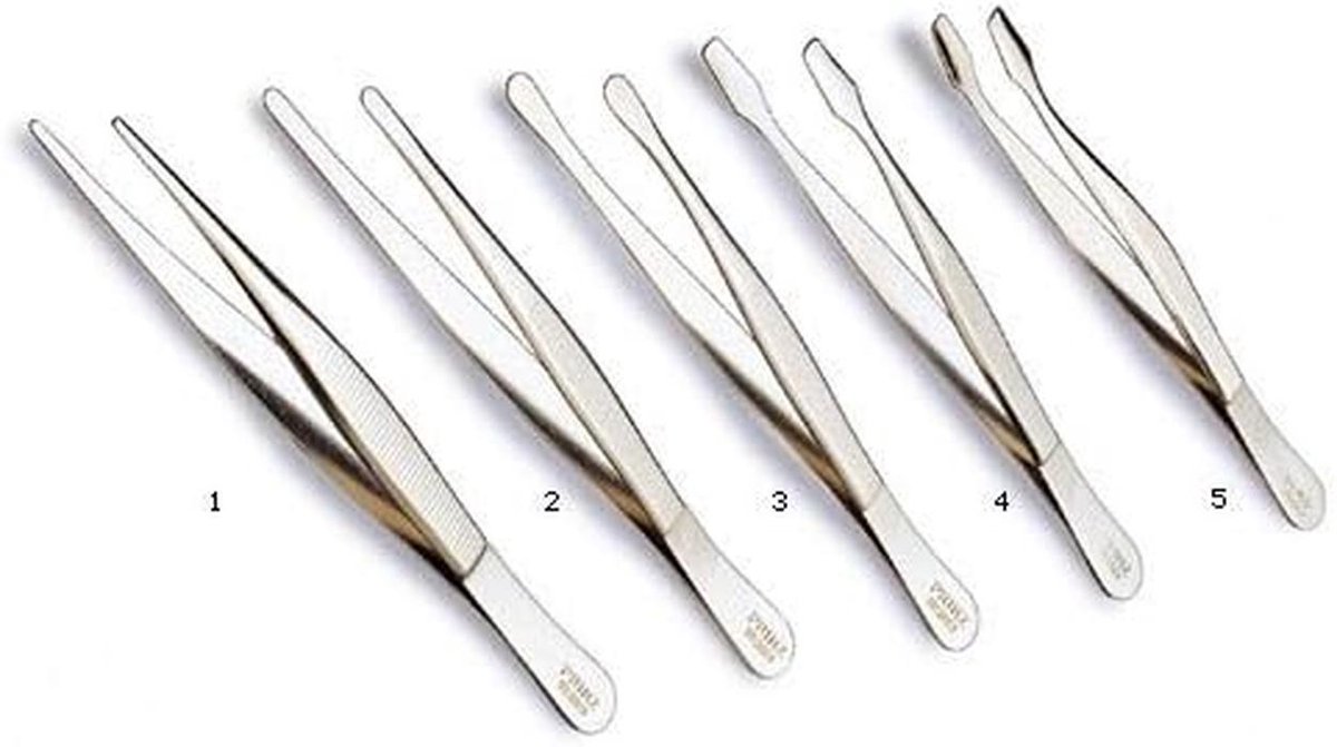Pincet - Precisie Tang - Munten Verzamelen - Handgeslepen Kwaliteit - 165 mm Lengte